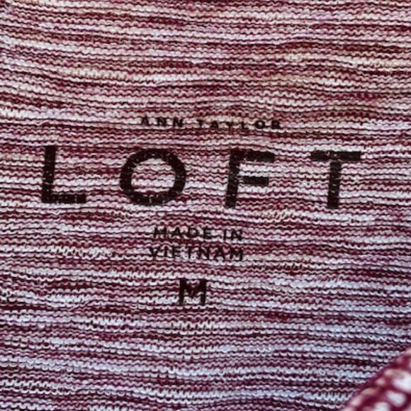 Ann Taylor LOFT boat neck top size medium purple - Picture 8 of 9